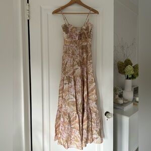 Zimmermann linen midi/maxi dress. Pristine. Worn once. Removal straps.